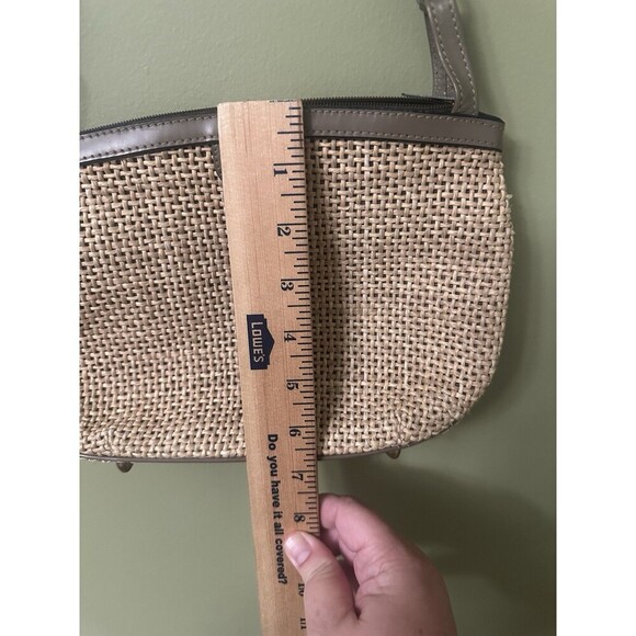 Vintage John Romain Handbag Purse‎ Woven Straw Wicker and Leather 1970's - Picture 11 of 15